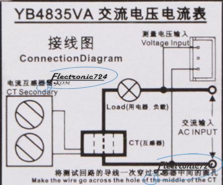 ولت متر آمپرمتر AC 500V 50A YB4835VA