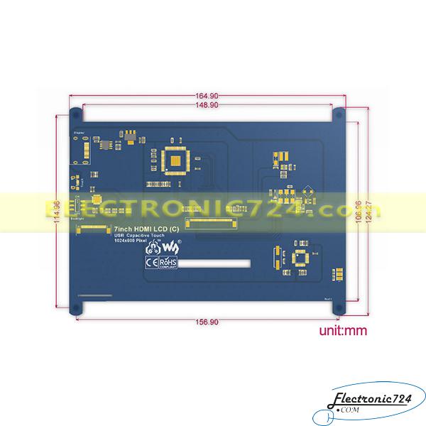 نمایشگر LCD RASPBERRY PI 7 INCH Type-C
