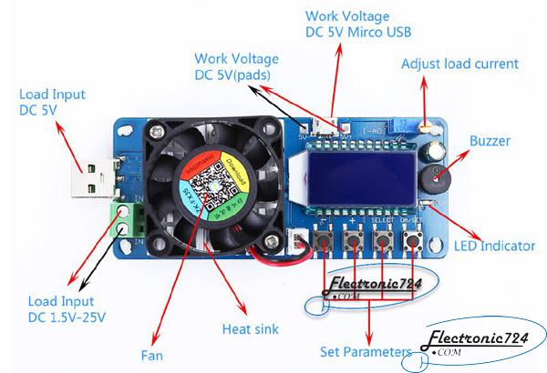 ماژول FX35 ELECTRONIC LOAD USB POWER