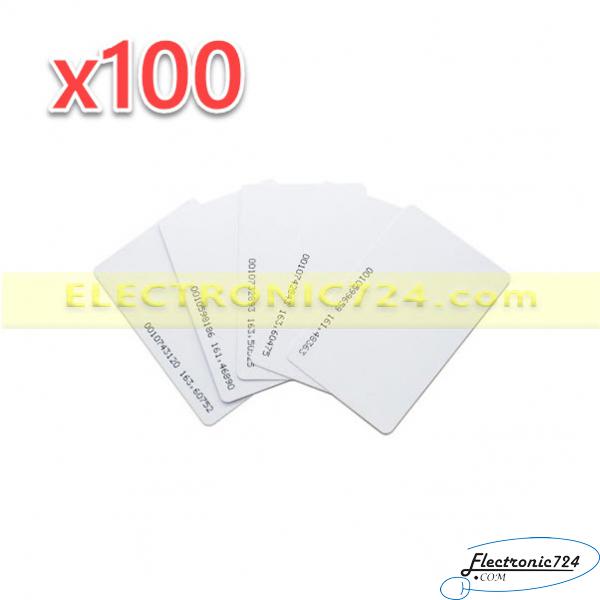 بسته 100 عددی کارت RFID با فرکانس 125KHz
