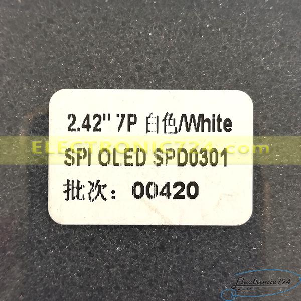 نمایشگر اولد OLED 128X64 سفید 2.42 اینچ SPI I2C